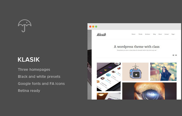 Klasik – Responsive Retina WordPress theme